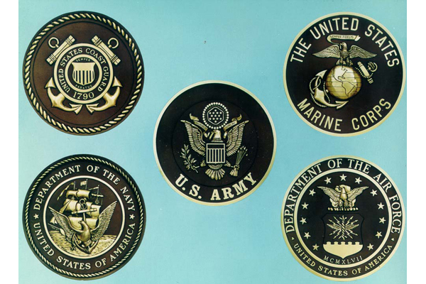 bronze military plaques and